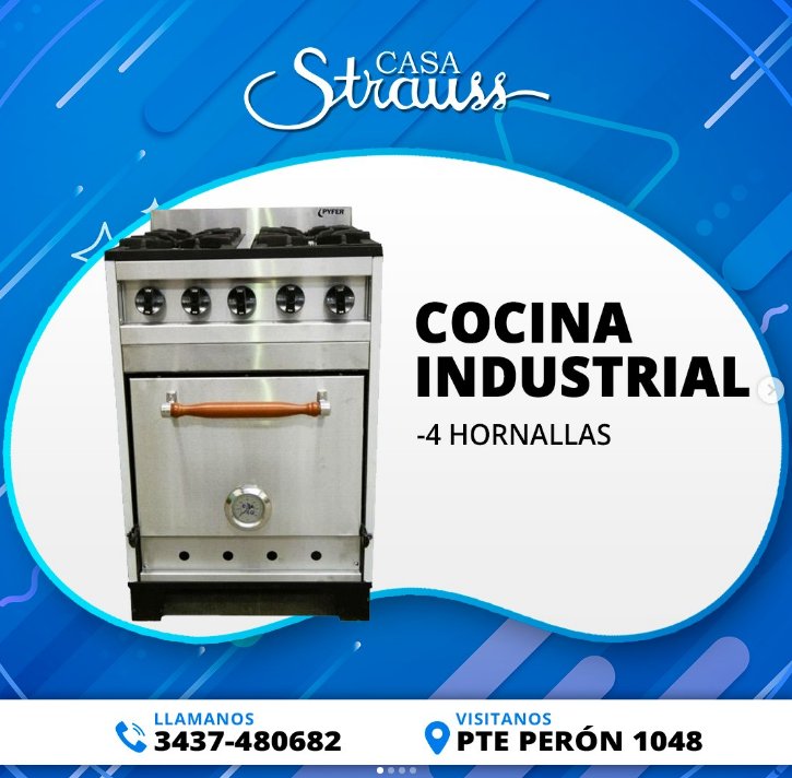 Cocina Industrial 4 Hornallas