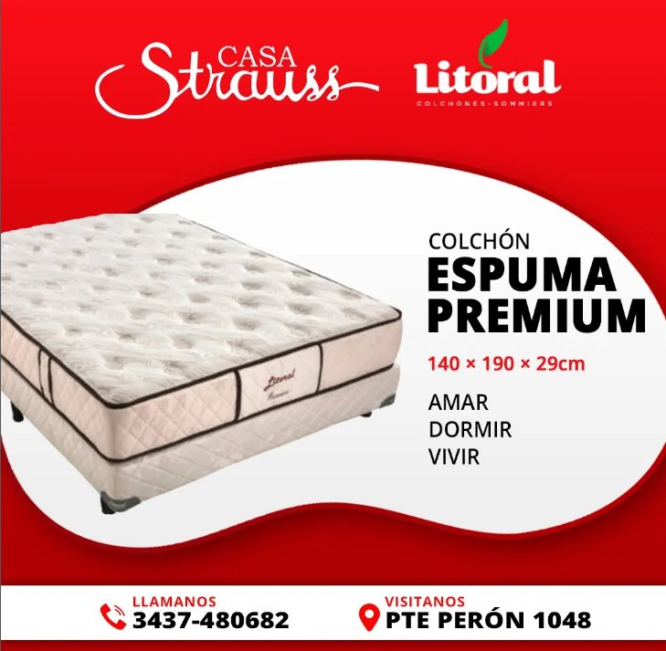 Colchón Espuma Premium Litoral